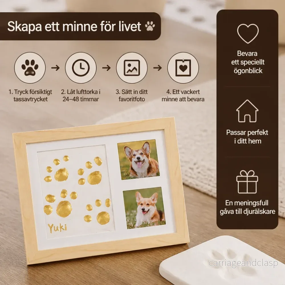 DIY Minnesram med Tassavtryck för Husdjur – Tassavtryck och Fotovisning - Bild 2