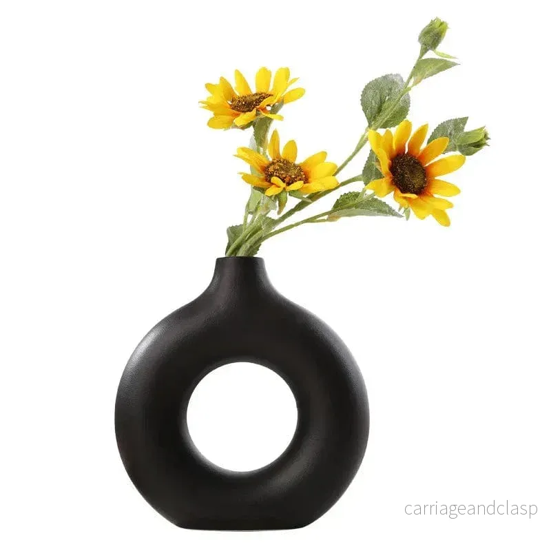 Hålig Minimalistisk Keramik Vase | Veska - Bild 3