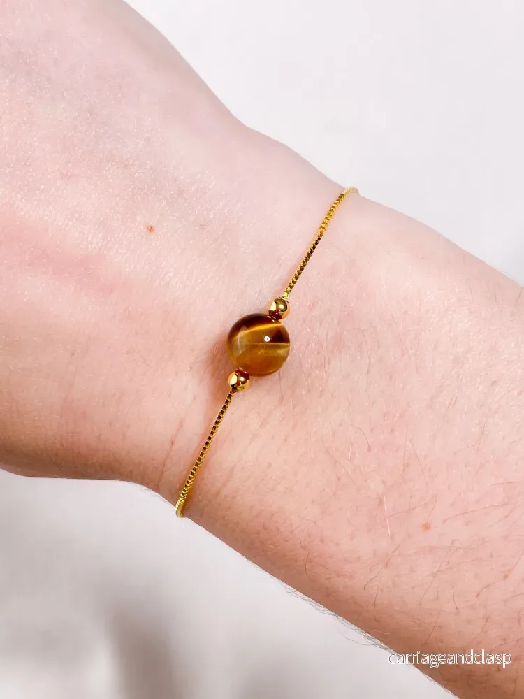 Akvamarin – Petite Heart – Guld