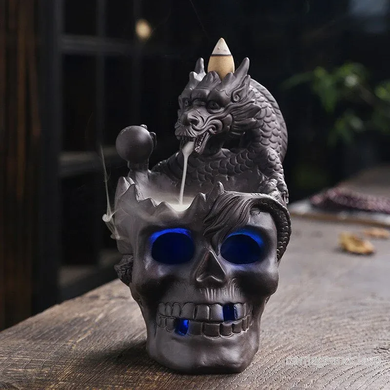 Dragon Skull LED Rökelsebrännare | Veska Dragon Skull LED Rökelsebrännare | Veska