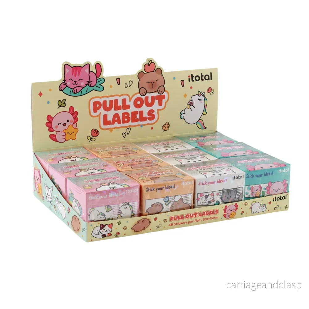 Kawaii stickers etiketter på rulle Kawaii stickers etiketter på rulle