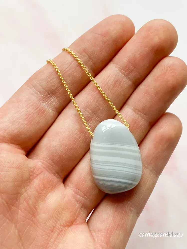 Agate droppe halsband - Bild 2