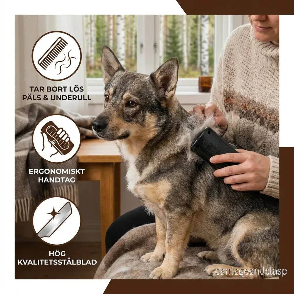 Professionell Underullborste för Husdjur – Effektiv Fällborttagare med Ergonomiskt Handtag - Bild 2