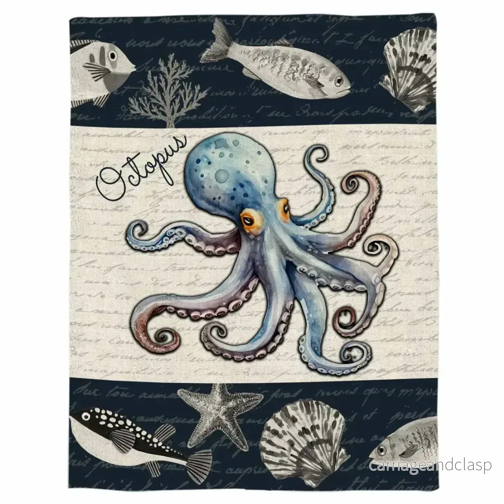 Octopus Shell Sjöstjärna Filt | Veska - Bild 3