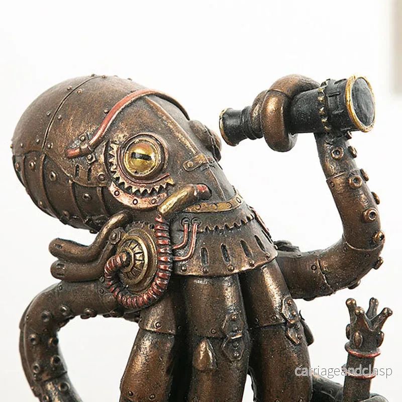 Steampunk Bläckfisk Mekaniska Resenär Figurer Heminredning | Veska - Bild 3