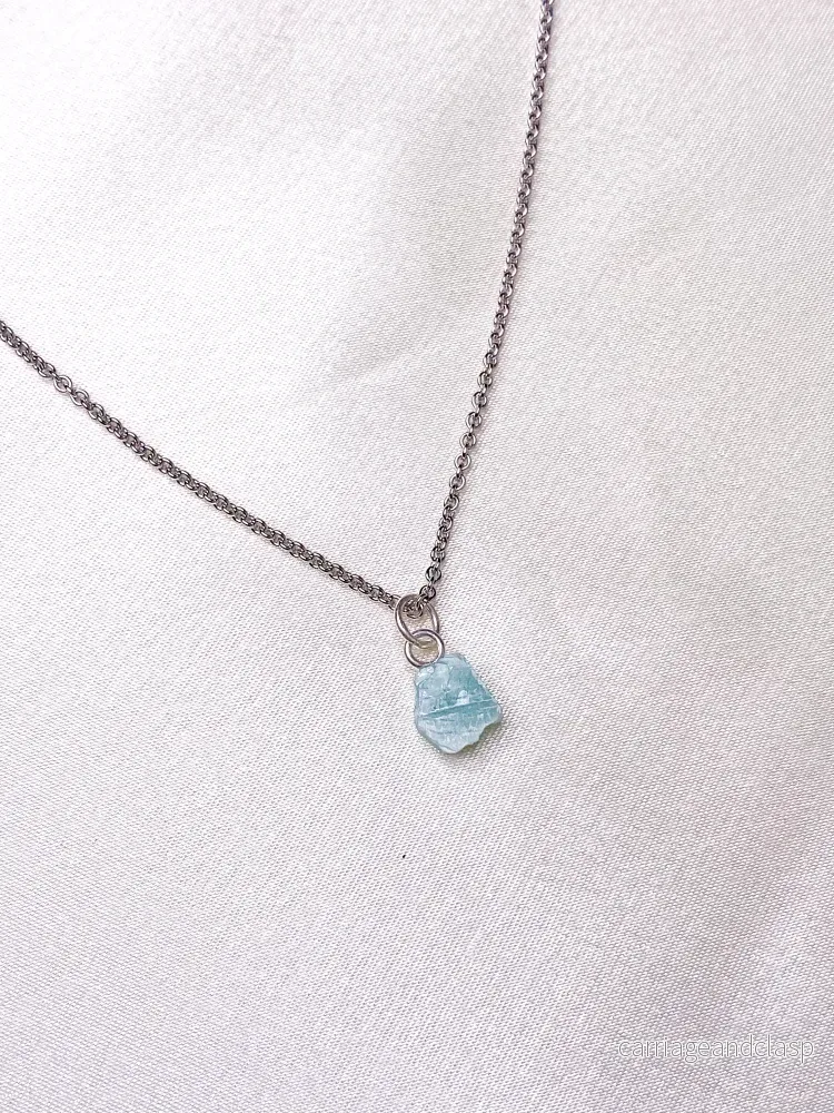 Amazonit Facet Necklace (18K guldpläterad) - Bild 3