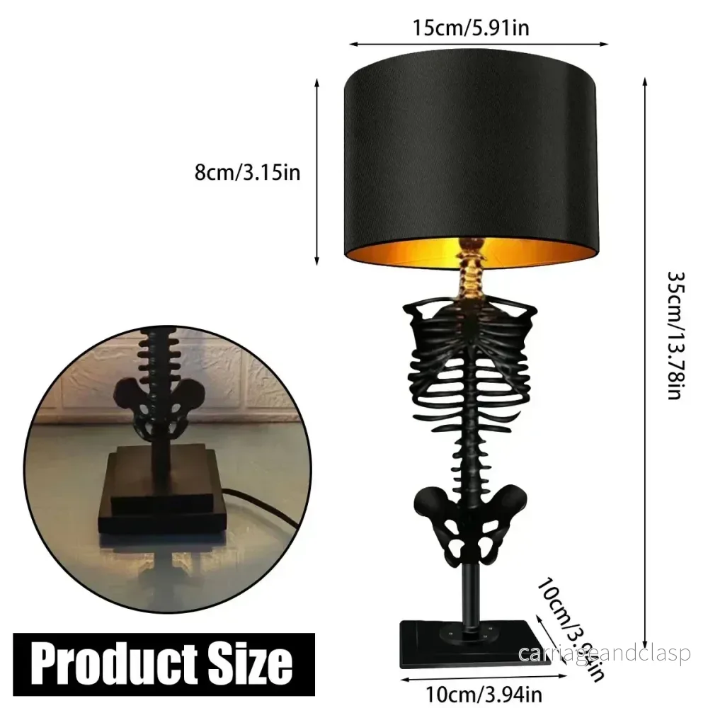 Skalle Bordslampa Skelett Skräck 3D Staty Kreativ Fest Dekorationsaccessoar Prop Halloween Dekoration Atmosfärslampa Nattlampa | Veska