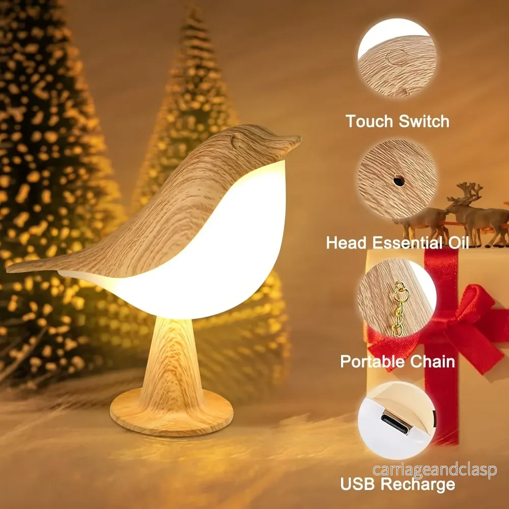 BrightNest - USB LED Fågel Bordslampa med Touch Veska - Bild 3