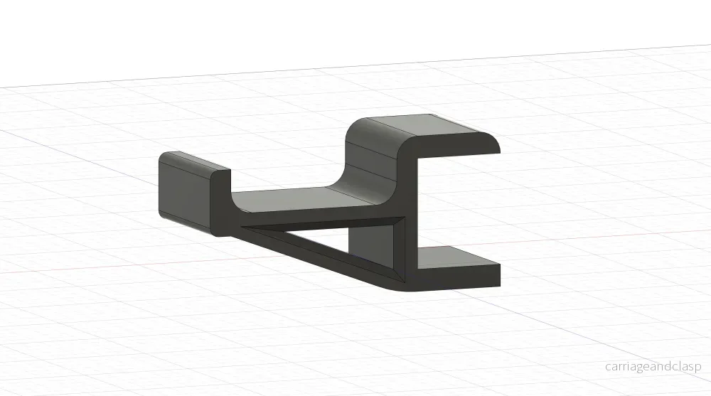 3D-printad Headsetkrok ABS – Press-fit för skrivbord 18, 22 eller 25 mm