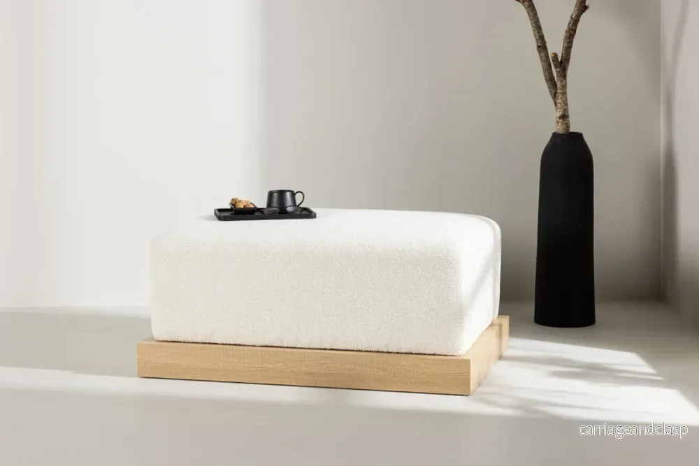 Ivy Ottoman Sittpuff Vit