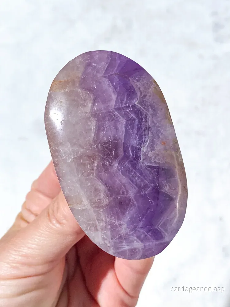 Mexico Agate & Ametist Palmstone (nr 3) Mexico Agate & Ametist Palmstone (nr 3)