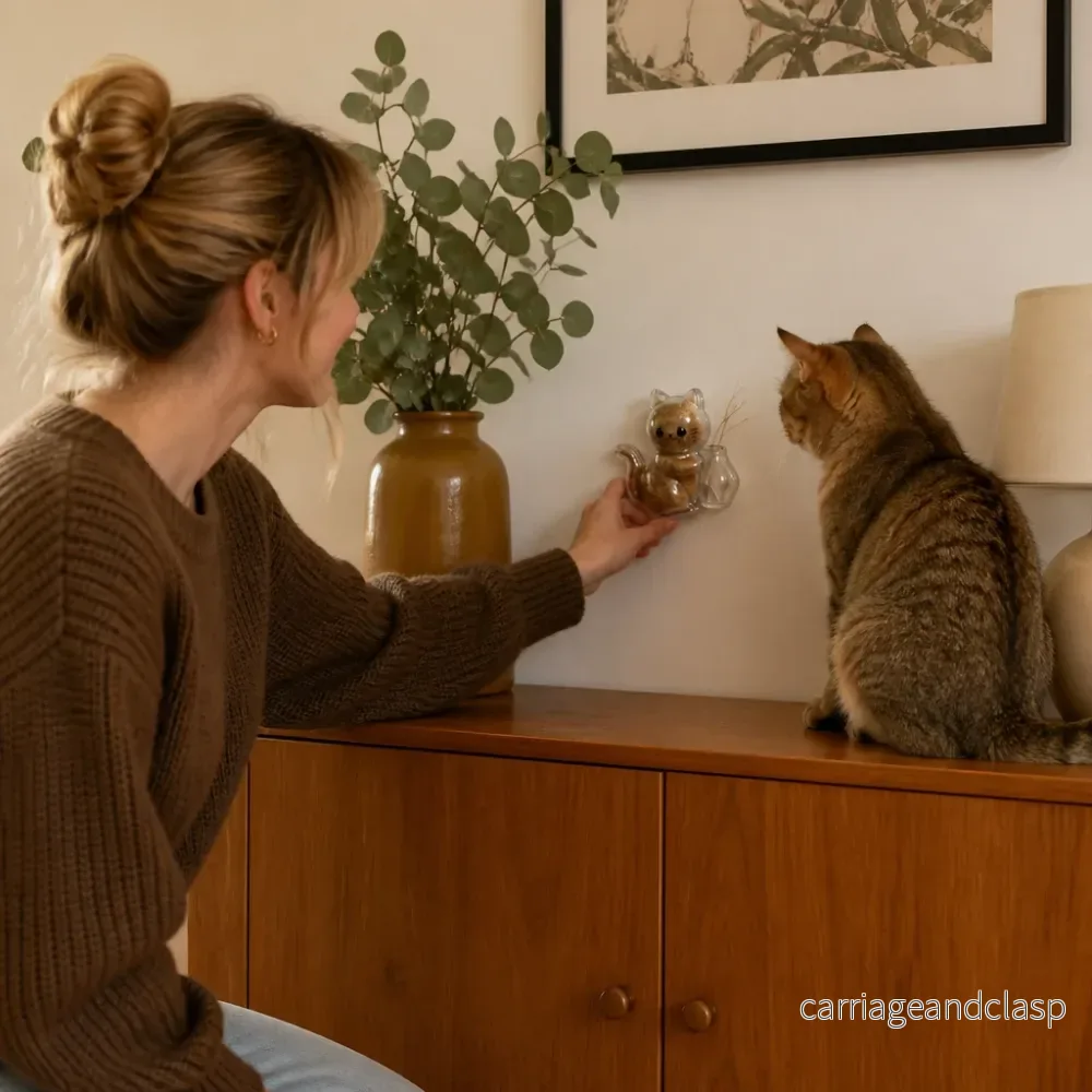 Kattmagnet för Morrhårsminnen – Minnesdisplay för Päls och Morrhår - Bild 2