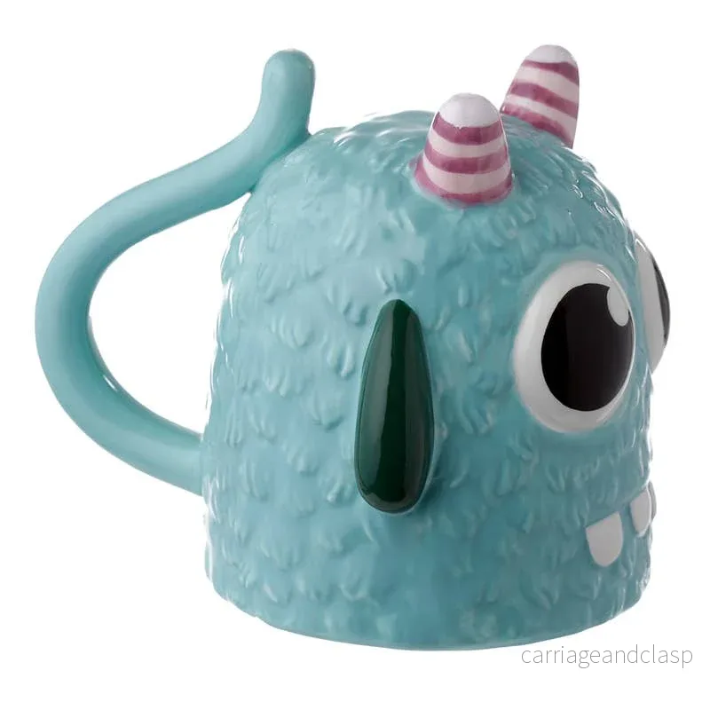 Monster blå keramisk mugg 550 ml