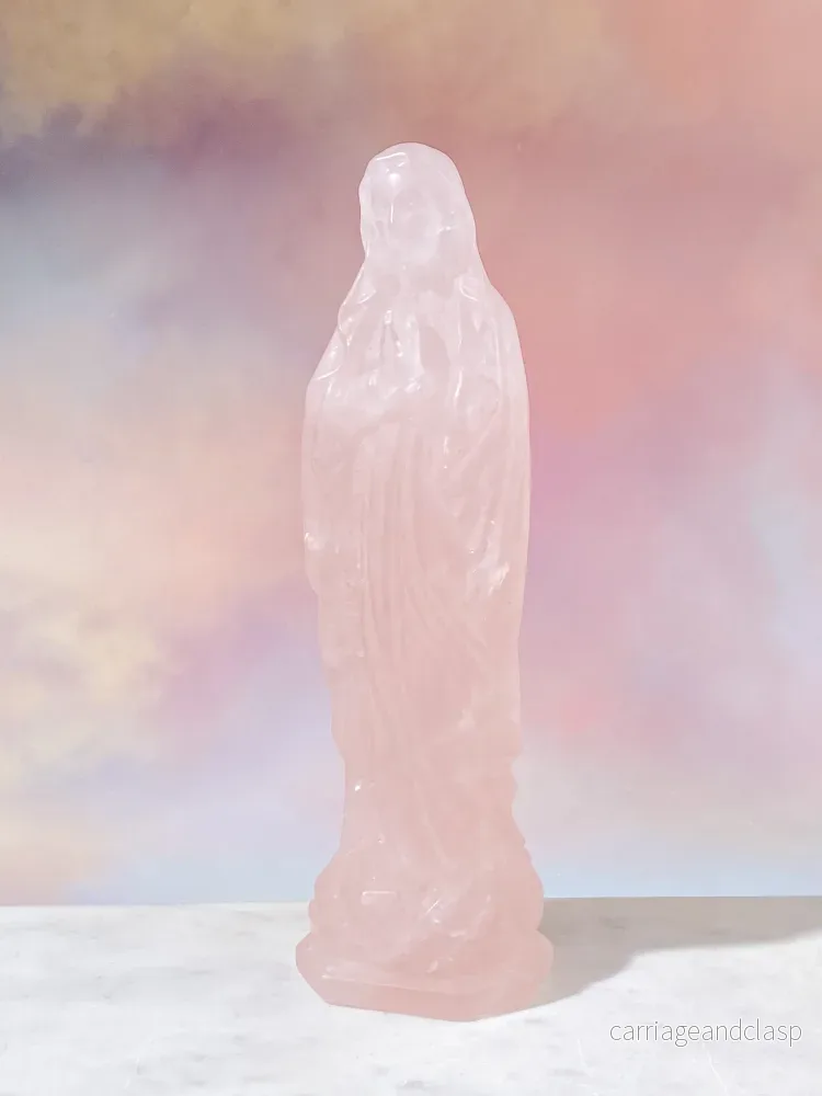 Jättestor Rosenkvarts Madonna (Nr. 3) Jättestor Rosenkvarts Madonna (Nr. 3)
