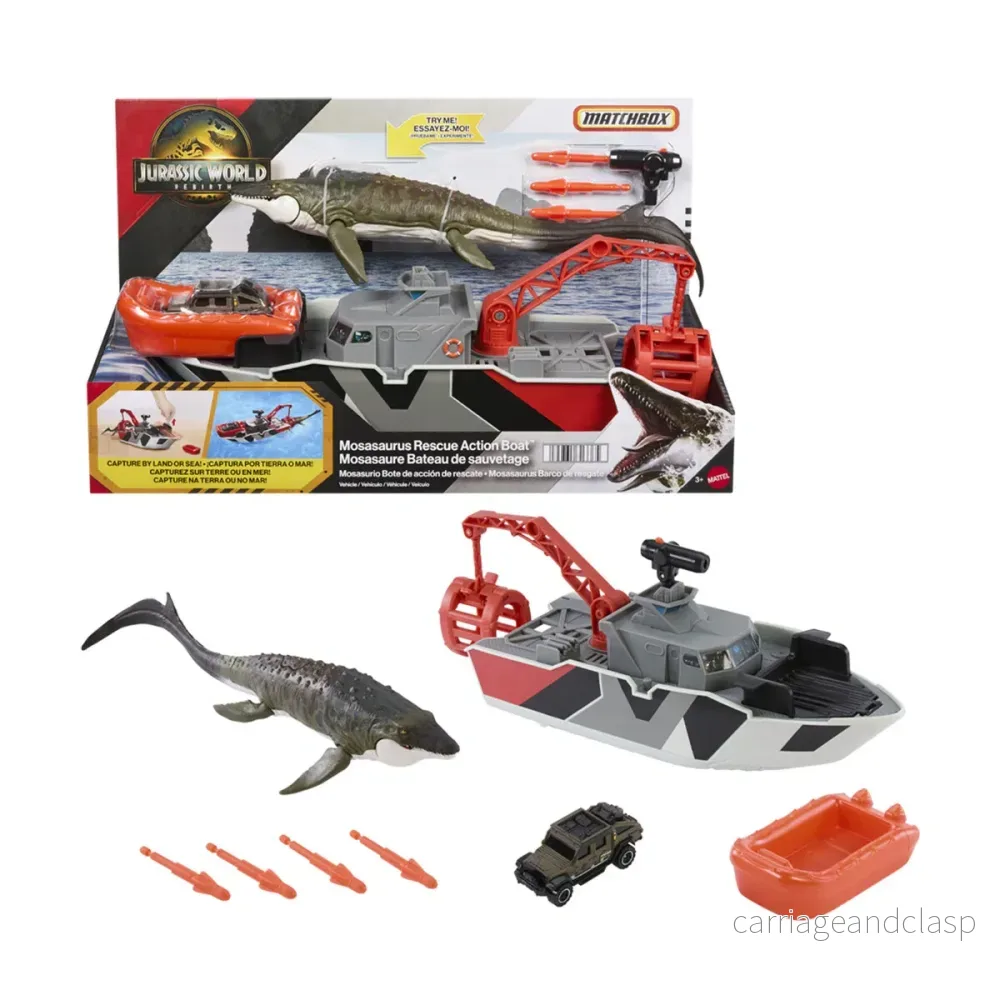 Jurassic World Rebirth - Mosasaurus Rescue Action Boat