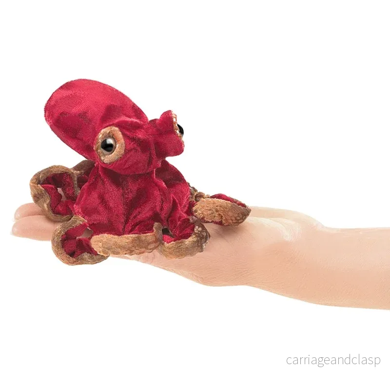Folkmanis® Puppets - Mini Röd Bläckfisk Fingerdocka