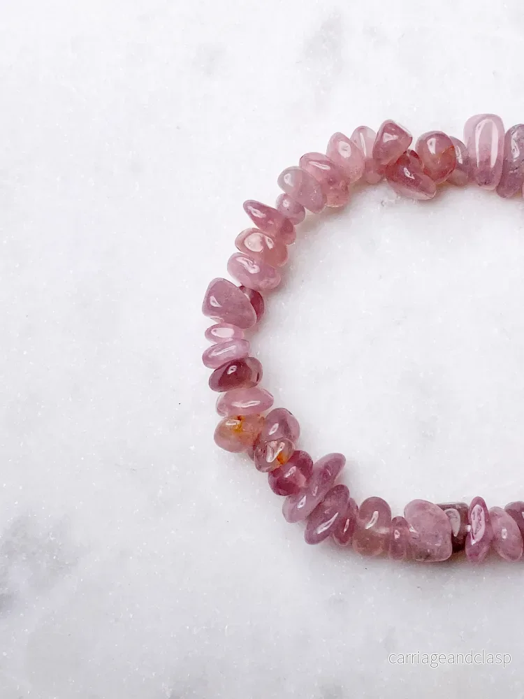 Armband med lavendelrosenkvartsflisor - Bild 3