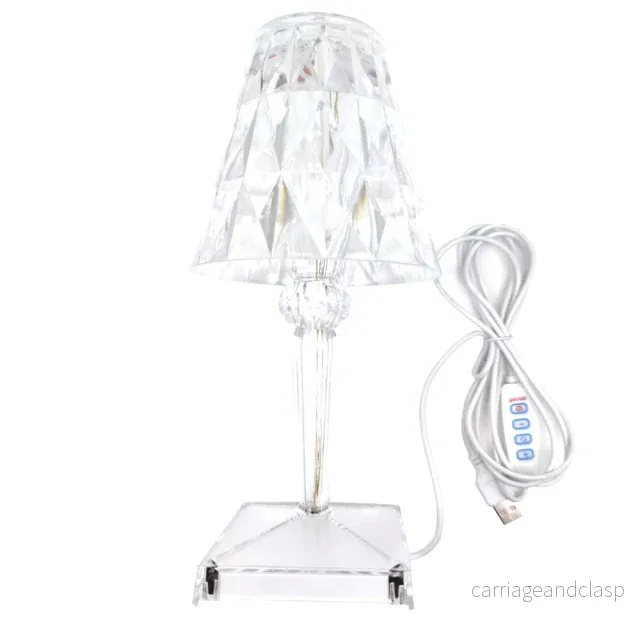 CrystalGlow Touch-lampa – Elegant bordsbelysning med touchsensor och USB | Veska