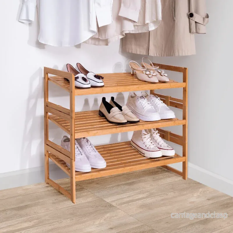 Bamboo 3-lager sko rack | Veska Bamboo 3-lager sko rack | Veska