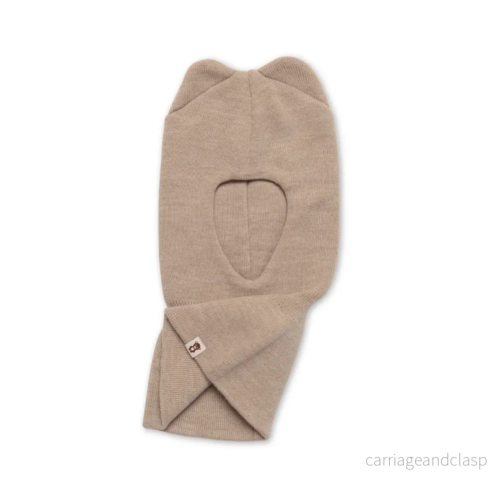 Balaklava i merinoull, beige - Bild 2