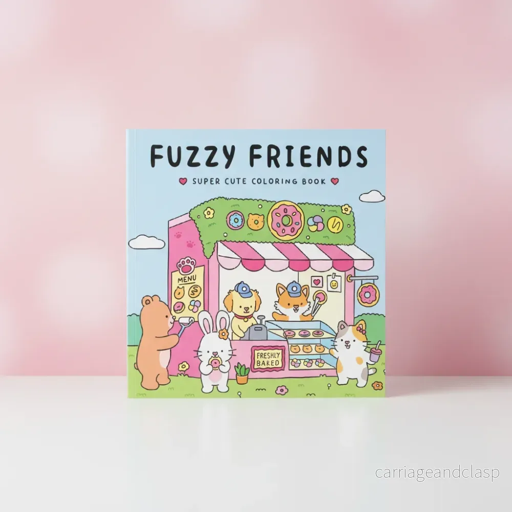 Kawaii Målarbok – Fuzzy Friends för Avkoppling och Kreativitet Kawaii Målarbok – Fuzzy Friends för Avkoppling och Kreativitet