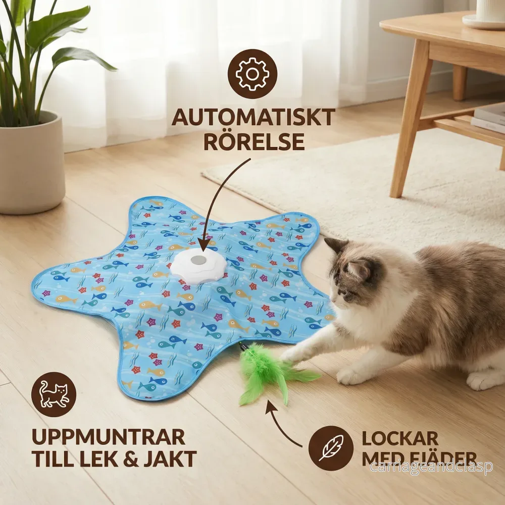 Jaktglädje Pro – Automatiskt teaser-leksak för aktiva innekatter - Bild 2