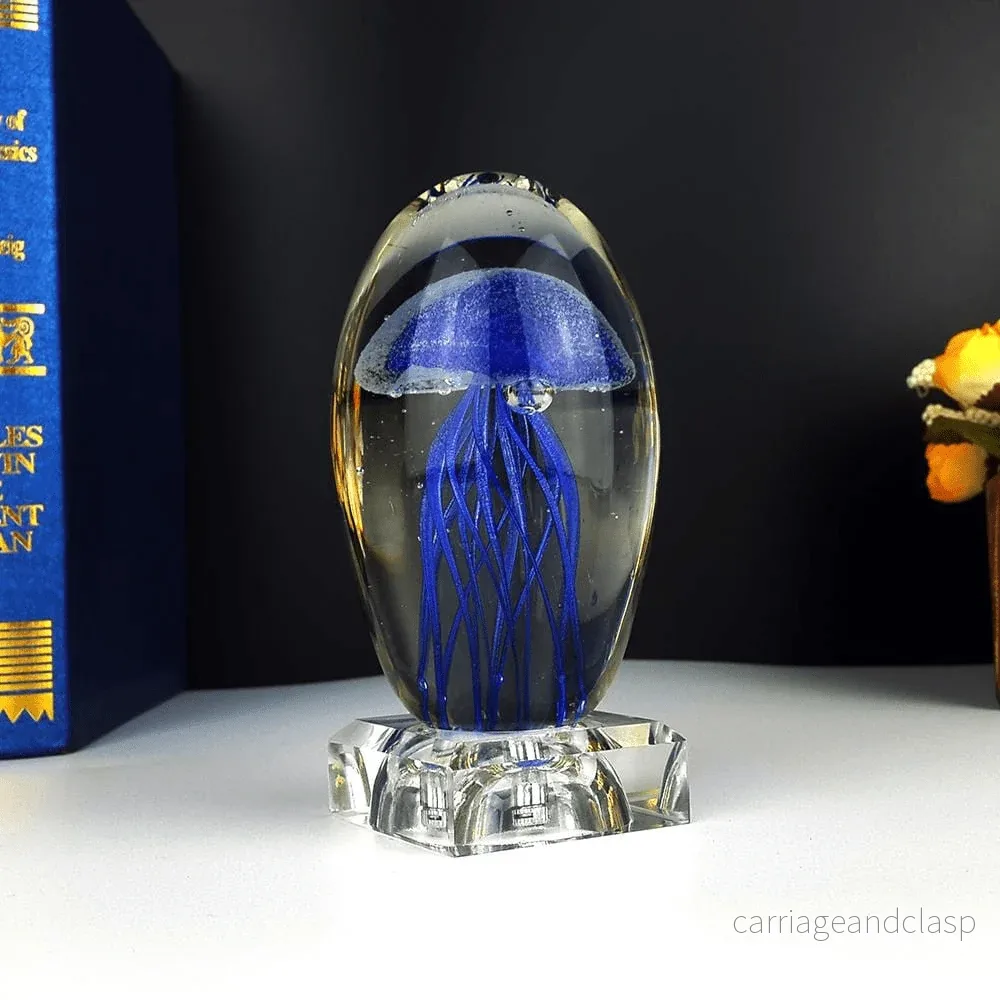 Glow Jellyfish Crystal Glass Decor | Veska - Bild 2