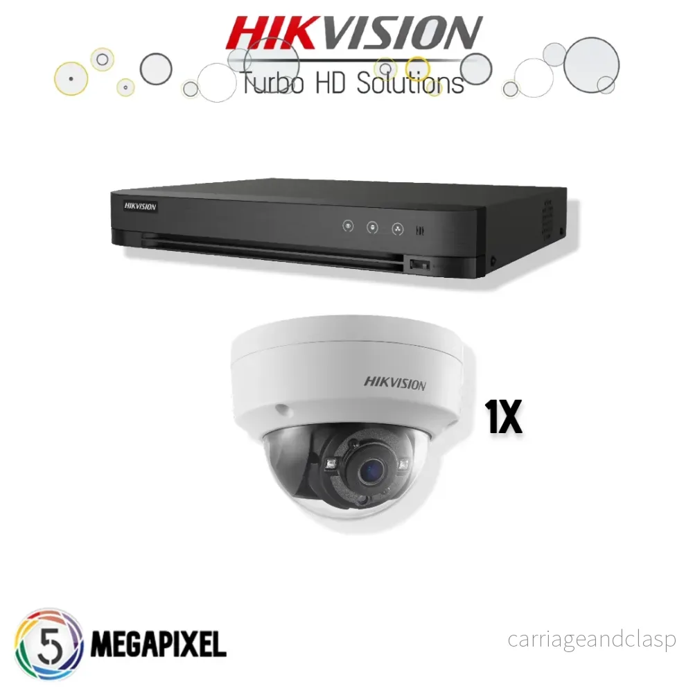 Hikvision Turbo HD Set | 1x Dome | 5 Megapixel