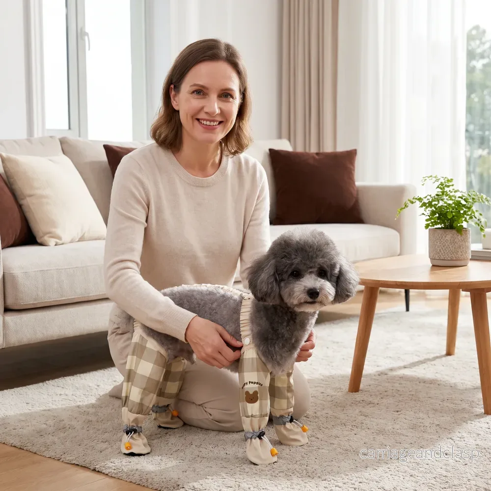 Vattentät Benskyddsdräkt För Hund – För Rena Och Skyddade Promenader Utomhus Vattentät Benskyddsdräkt För Hund – För Rena Och Skyddade Promenader Utomhus