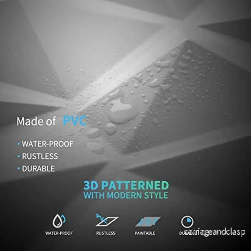 3D Diamantdesign Dekorativa Matt Väggpanel Dekaler | Veska - Bild 3