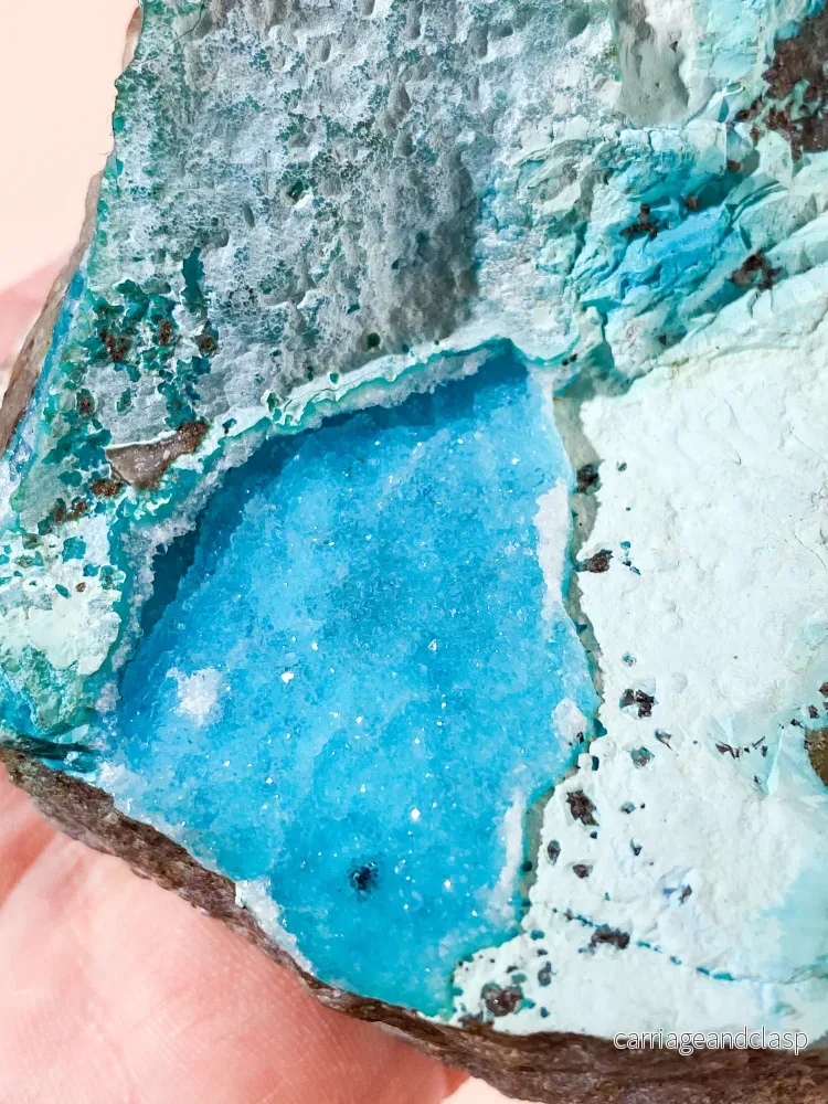Druzy Pseudo Krysokolla (Nr 35) Extra kvalitet - Bild 3