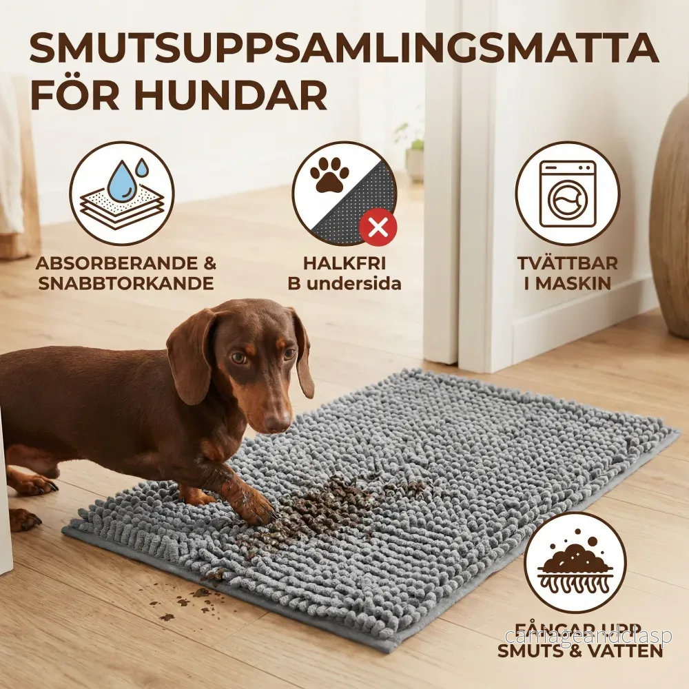 Smutsuppsamlingsmatta för hundar – Absorberande, halkfri & tvättbar - Bild 2