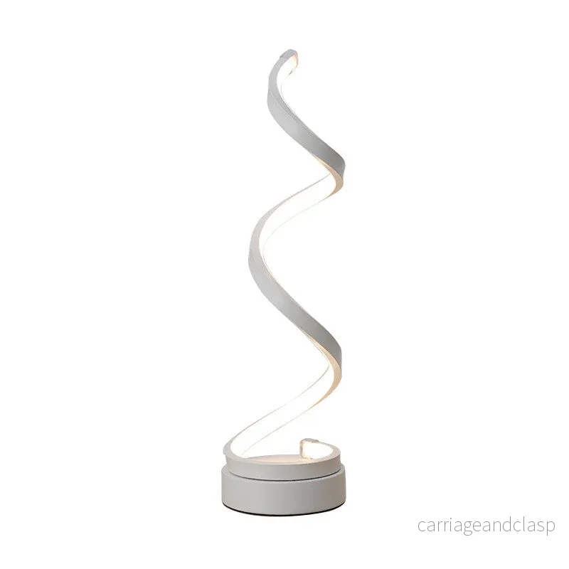 SpiraLuxe – Modern LED Bordslampa med Spiraldesign Veska - Bild 2
