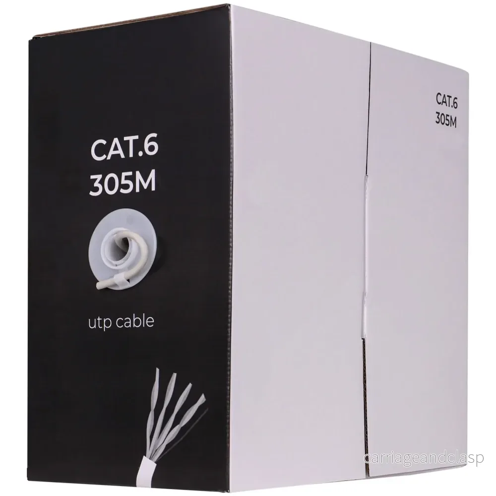 AlarmsystemExpert.co.uk Nätverkskabel CAT6 UTP, 305 mtr, Solid cores CCA, inomhuskabel
