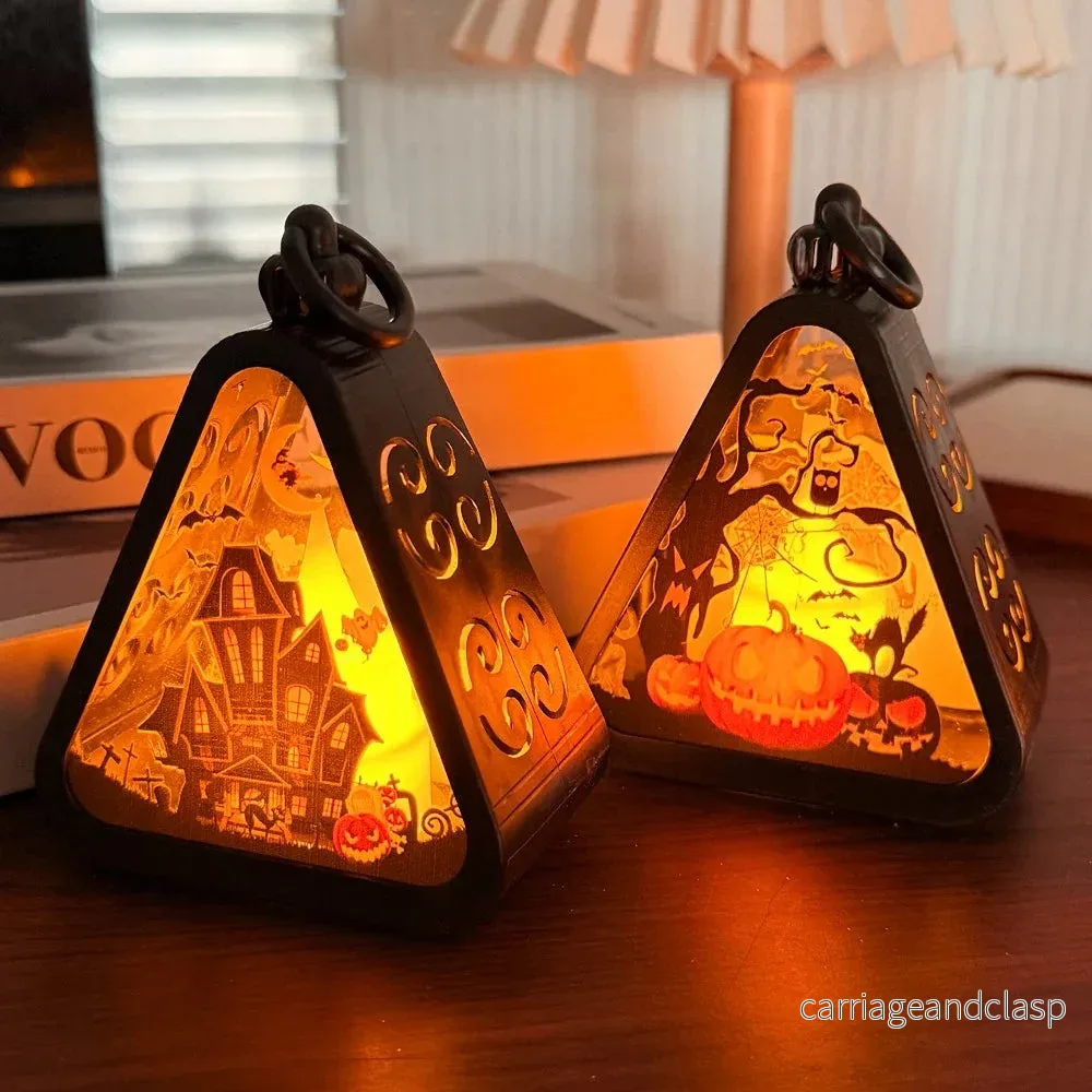 Halloween Dekor Triangel Bords Lampa | Veska - Bild 2