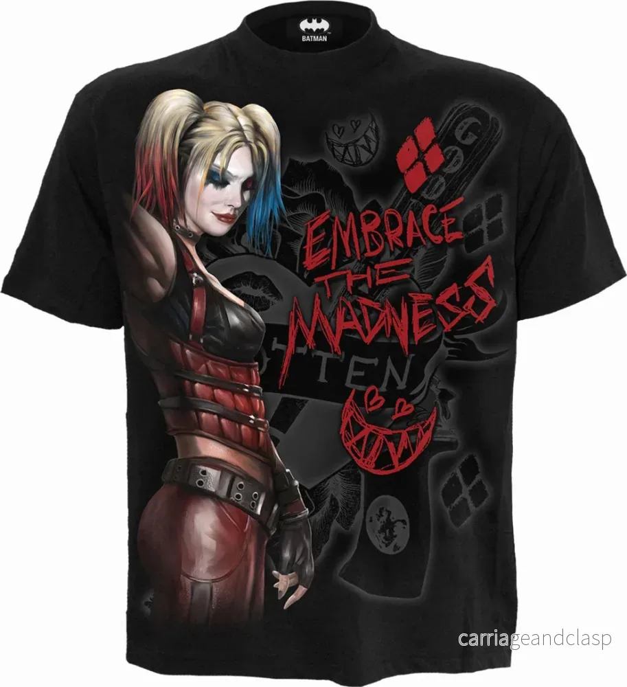 HARLEY QUINN – EMBRACE MADNESS – Front Print T-Shirt Svart HARLEY QUINN – EMBRACE MADNESS – Front Print T-Shirt Svart