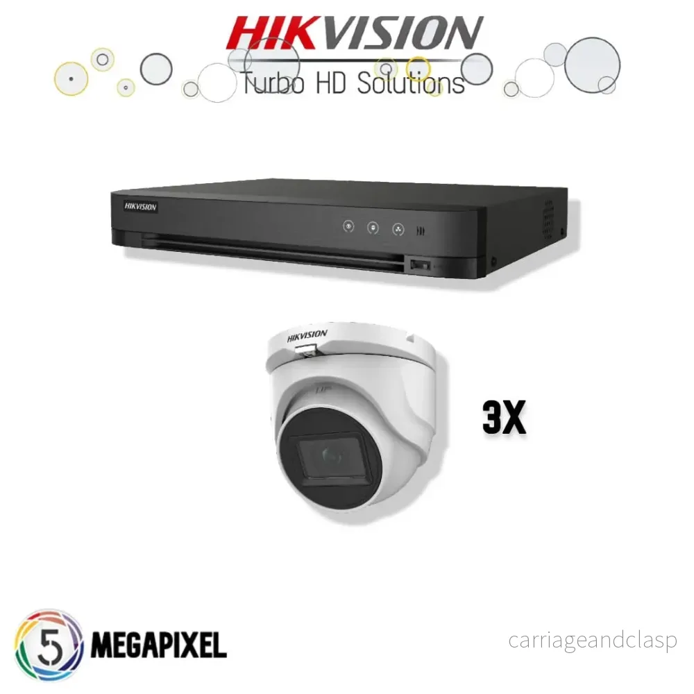 Hikvision Turbo HD Set | 3x Eyeball | 5 Megapixel | 5 Megapixel Hikvision Turbo HD Set | 3x Eyeball | 5 Megapixel | 5 Megapixel