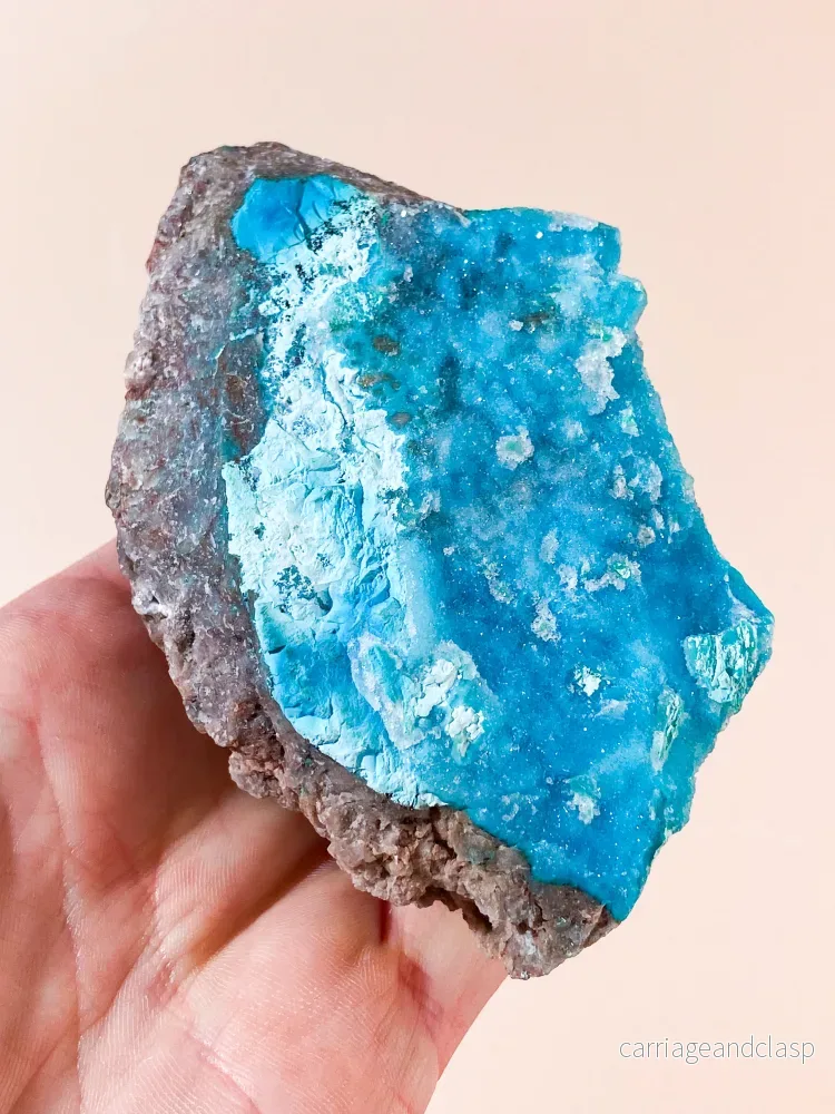 Druzy Pseudo Krysokolla (Nr. 34) Extra kvalitet - Bild 2