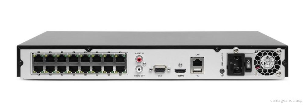 Hikvision HWN-4216MH-16P, 16-kanals 8Mp/4K NVR, 16x PoE - Bild 2