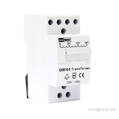 AlarmsystemExpert.nl Remtransformator 8V-12V-24V AC, lämplig för bland annat videodörrklockor