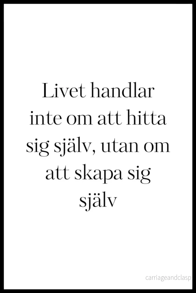 Poster - Livet handlar inte om