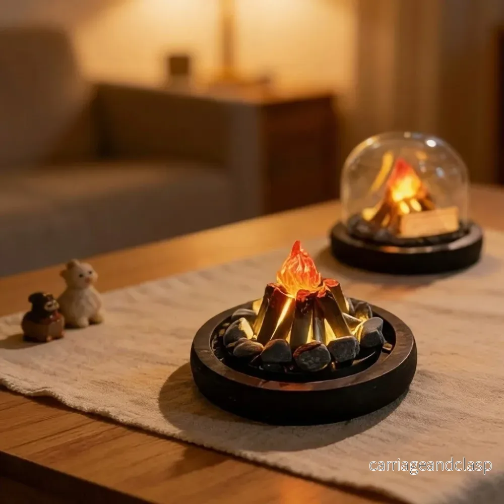 Mini Bonfire Flame Glass Dome Nattlampa | Veska - Bild 2