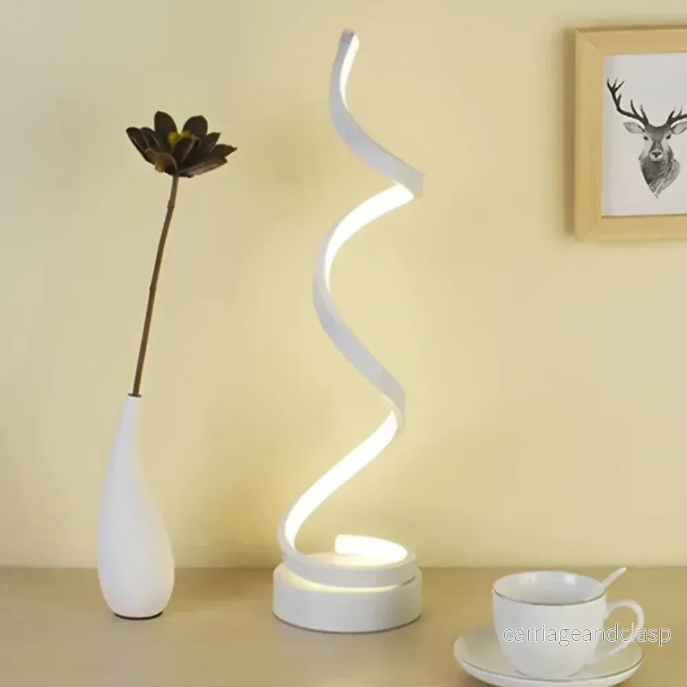 Veska | Dimbar Modern Spiral Bordslampa - LumaSpiral
