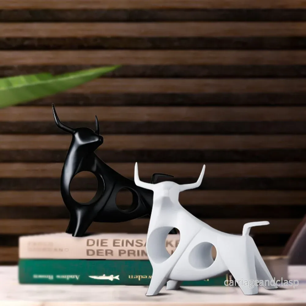 Nordisk stil tjur skulptur heminredning | Veska - Bild 3
