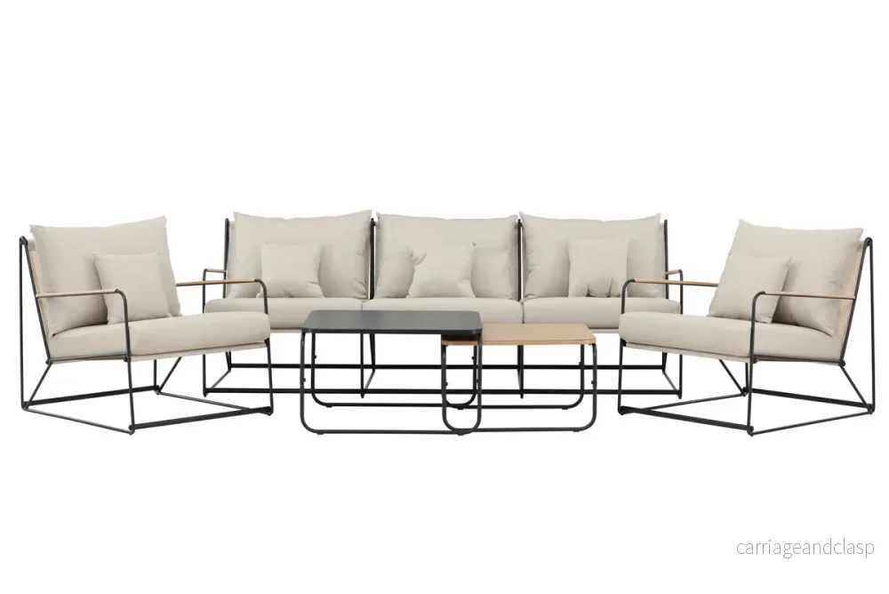 Palazzo Soffgrupp Svart/Beige - Bild 2