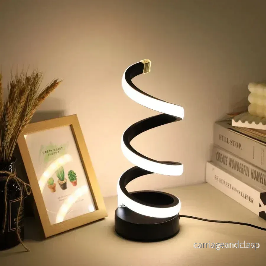 Spiral LED-bordslampa – Modern justerbar belysning | Veska - Bild 3