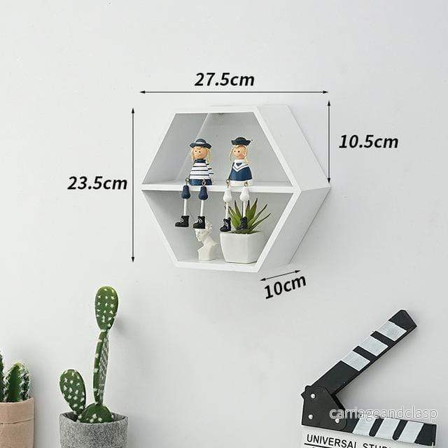Hexagon Formad Trähylla | Veska - Bild 2