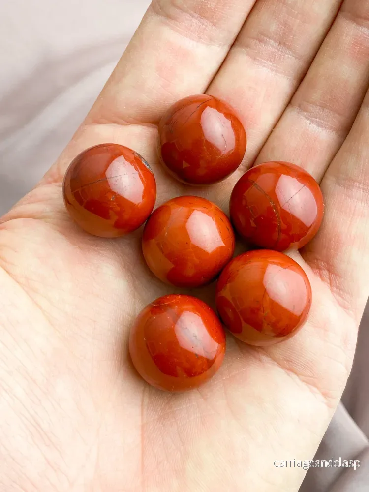 Röd Jaspisboll - 2 cm - Bild 2