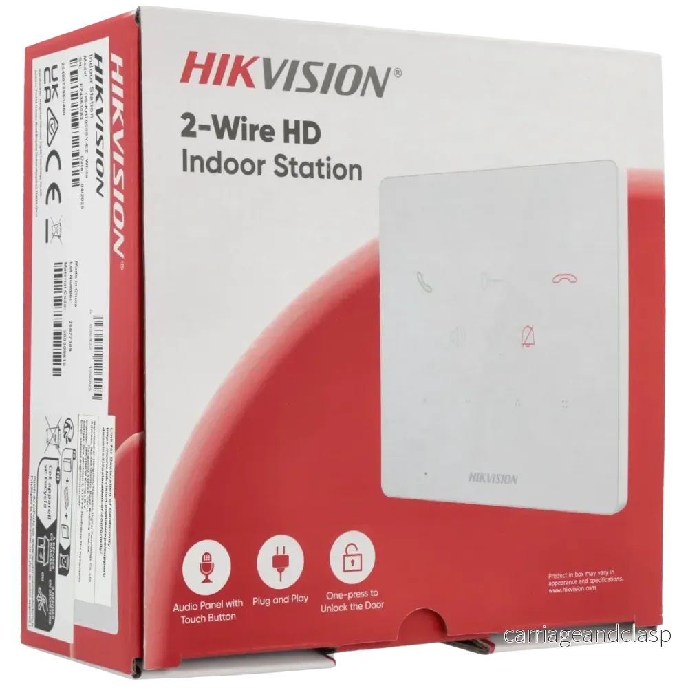 Hikvision DS-KH7000EY-E2-W, 2-tråds modulär intercom, inomhusstation - Bild 3