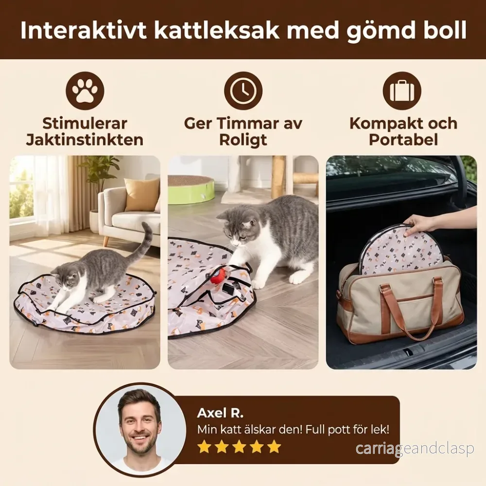 Interaktivt kattleksak med gömd boll - Bild 3